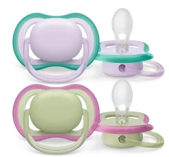 Philips Avent Ultra Air Plain Soother 2-Pack 0-6m - Assorted Colours Fashion
