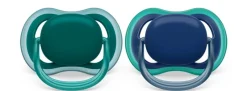 Philips Avent Ultra Air Plain Soother 2-Pack 6-18m -Assorted Colours Hot