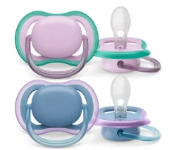 Philips Avent Ultra Air Plain Soother 2-Pack 6-18m -Assorted Colours Hot