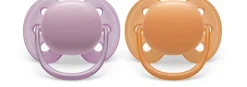 Philips Avent Ultra Soft Plain Soother 2-Pack 6-18m - Assorted Colours New