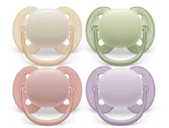 Philips Avent Ultra Soft Plain Soother 2-Pack 0-6m - Assorted Colours Best