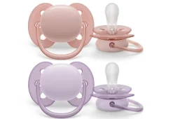 Philips Avent Ultra Soft Plain Soother 2-Pack 0-6m - Assorted Colours Best