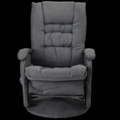 Nested Recliner Chair with Ottoman Dark Grey Sale