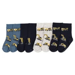 Ricochet Kids Digger Crew 4pk Socks Fashion
