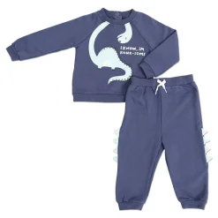 Tangerine Baby Fleece 2-Piece Crew & Jogger Set Clearance