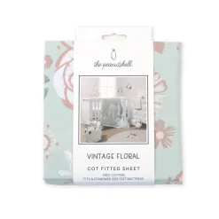 Peanutshell The Vintage Floral Cot Fitted Sheet Online