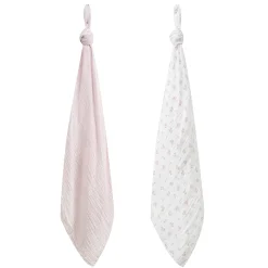 infancie t 2-Pack Baby Muslin Blanket Pink Stripe/Cherry IT5237 Best