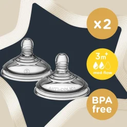 Tommee Tippee Closer To Nature Advanced Anti-Colic Teats Medium 2-Pack Fashion