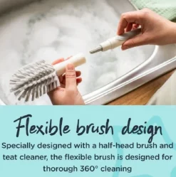 Tommee Tippee Closer To Nature 2-in-1 Baby Bottle Brush Hot
