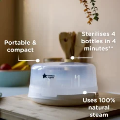 Tommee Tippee Closer To Nature Tommee Tippee Microsteri Microwave Steam Steriliser for Baby Bottles and Accessories New