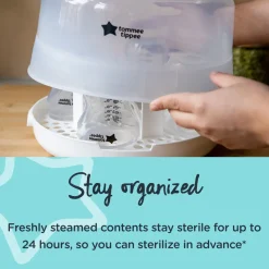 Tommee Tippee Closer To Nature Tommee Tippee Microsteri Microwave Steam Steriliser for Baby Bottles and Accessories New