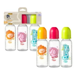 Tommee Tippee Closer To Nature Tommee Tippee Narrow Neck Newborn Baby Bottles with Soft Silicone Slow Flow Teats 250ml 3-Pack Online