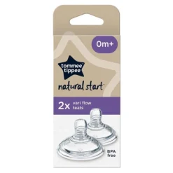 Tommee Tippee Closer To Nature Tommee Tippee Natural Start Vari Flow Teats 2-Pack 0m+ Discount