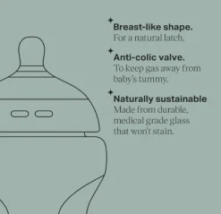 Tommee Tippee Closer To Nature Tommee Tippee Natural Start Glass Bottle 250ml Clearance