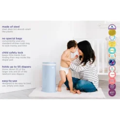 Ubbi Nappy Pail Matte White Discount