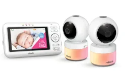 VTech BM4700N-2 Pan & Tilt Full Colour Video Baby Monitor - Twin Camera Fashion